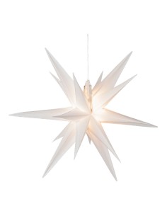 Estrella blanca iluminada ø40x40cm 6 leds 2