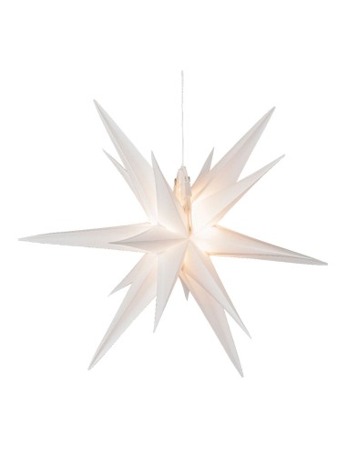 Estrella blanca iluminada ø40x40cm 6 leds