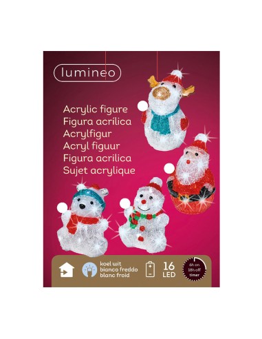 Figura acrilicas led para interior 13x10x16cm...