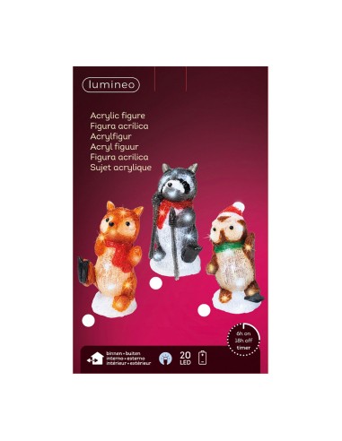 Figuras de animales acrilicas led para exterior...