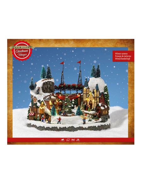 Pueblo navideño 25,5x39x31,5cm 25 leds