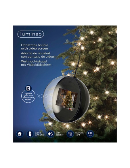 Adorno de navidad con pantalla de video ø15cm