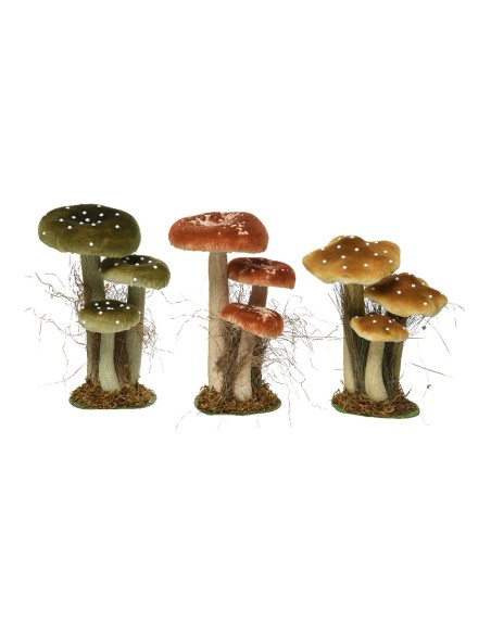 Conjunto 3 setas sobre musgo 14x18x26cm colores/modelos surtidos