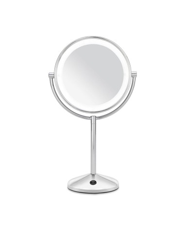Espejo pie cromado led x10au
