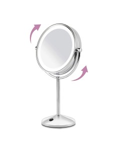 Espejo pie cromado led x10au 2