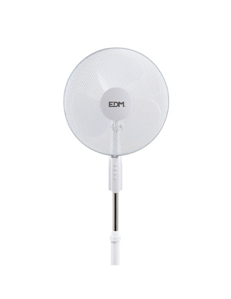 Ventilador de pie, blanco, potencia 45 w, aspas ø40 cm, altura regulable 110-130 cm