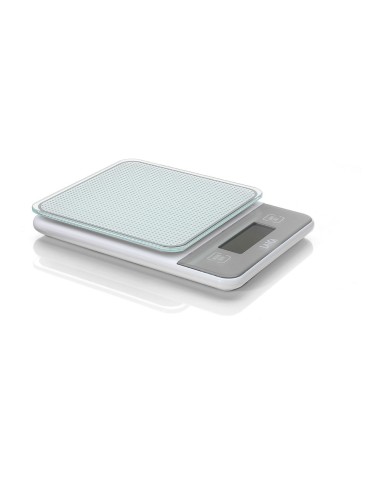 Báscula electronica de cocina, máximo 5kg. blanca con batería recargable