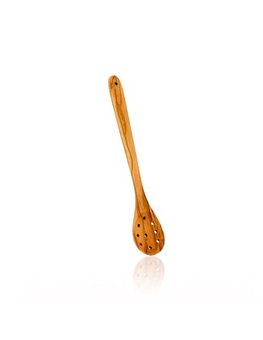 Cuchara para aceitunas de madera de olivo 21 cm