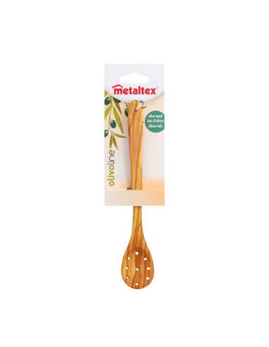Cuchara para aceitunas de madera de olivo 21 cm