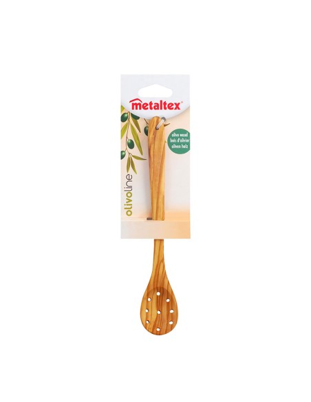 Cuchara para aceitunas de madera de olivo 21 cm
