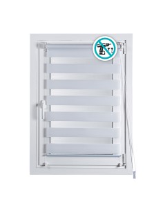 Estor enrollable clip&fix noche&dia blanco 75x180cm cintacor - storplanet 2