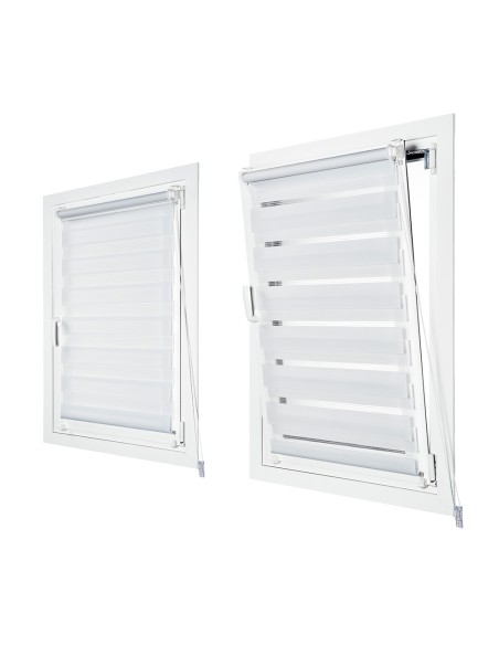 Estor enrollable clip&fix noche&dia blanco 75x180cm cintacor - storplanet