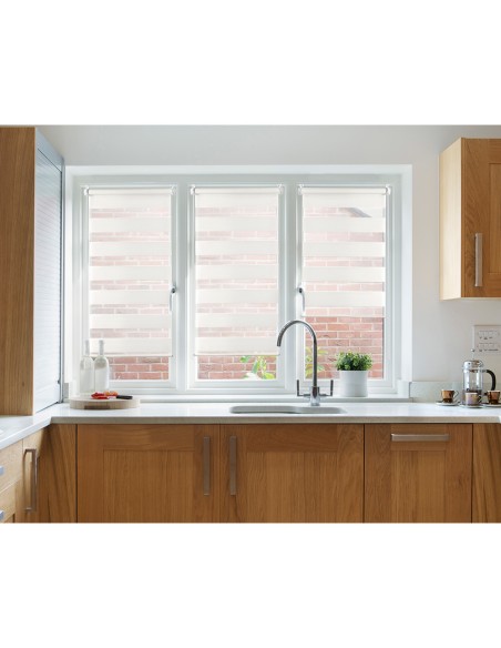 Estor enrollable clip&fix noche&dia blanco 150x180cm cintacor - storplanet