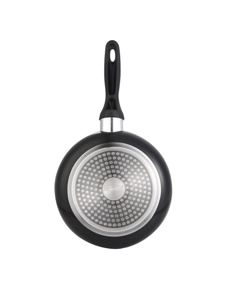 Set 3 sartenes aluminio prensado apto para inducción navy black ø16 / ø20 / ø24 cm