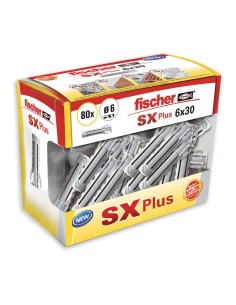 Taco sx plus ø6 x 30 mm, caja 80 uds