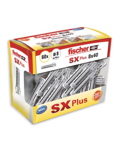 Taco sx plus ø8 x 40 mm, caja 60 uds