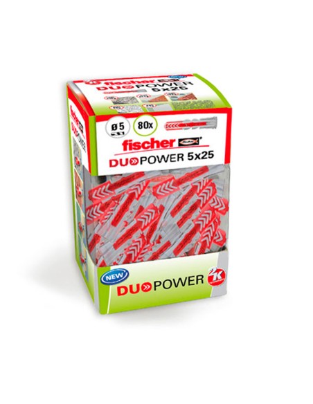 Taco duopower ø5 x 25 mm, caja 80 uds