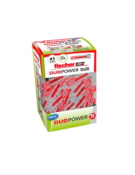 Taco duopower ø10 x 50 mm, caja 25 uds