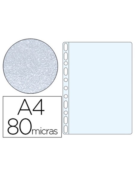 Fundas dina4 80 micras 11 multitaladros pack 100 uds