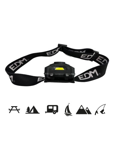 Linterna de cabeza led con interruptor y sensor...