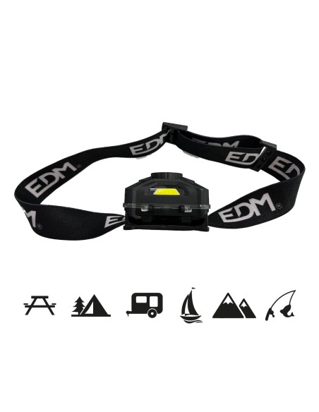 Linterna de cabeza led con interruptor y sensor 7 tipos de luz