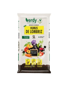 Sustrato humus de lombriz 5 l verdy