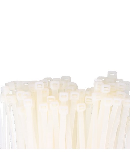 Bridas natural 4,8 x 380 mm nylon alta calidad (bolsa 100 unid.)