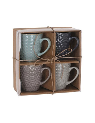 Juego de 4 tazas de café 200 ml colores surtidos
