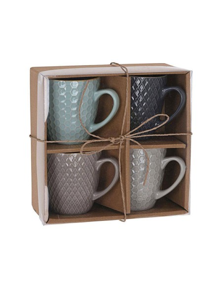 Juego de 4 tazas de café 300 ml colores surtidos