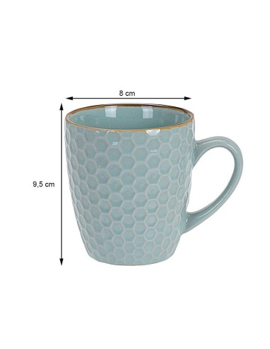 Juego de 4 tazas de café 300 ml colores surtidos