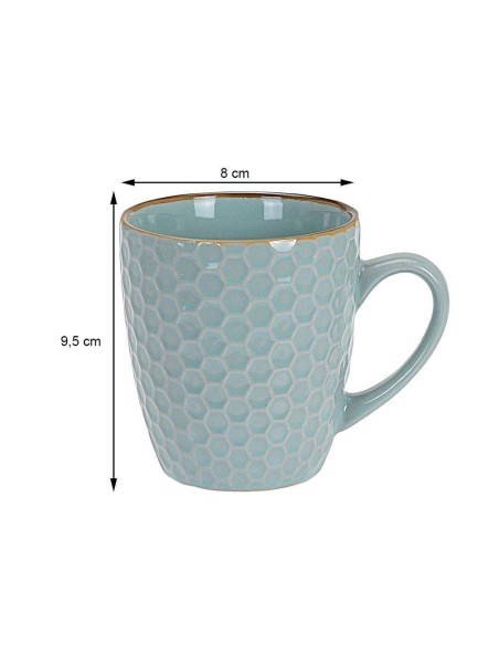Juego de 4 tazas de café 300 ml colores surtidos