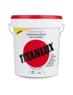 Pintura plástica lavable blanca mate cobertura total 15 l para interior y exterior 06t100015