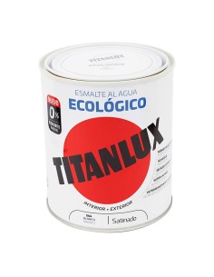 Esmalte ecológico al agua blanco satinado 250ml titanlux 01t056614
