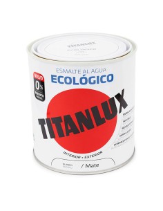 Esmalte ecológico al agua blanco mate 750ml titanlux 02t056634