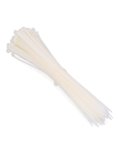 Bridas natural 4,8 x 300 mm nylon alta calidad (bolsa 100 unid.)