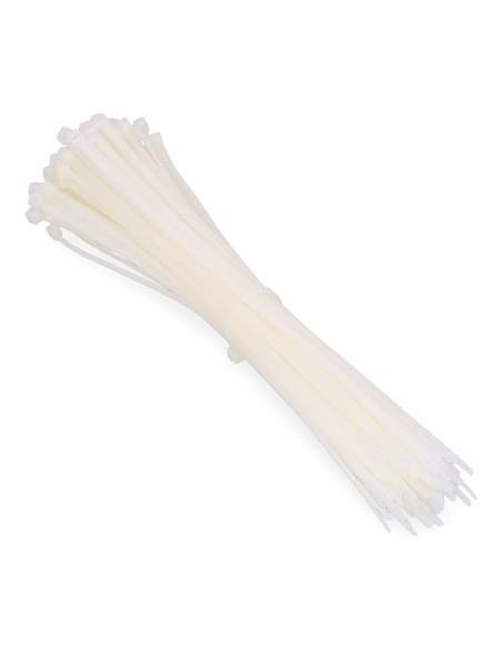Bridas natural 4,8 x 300 mm nylon alta calidad (bolsa 100 unid.)