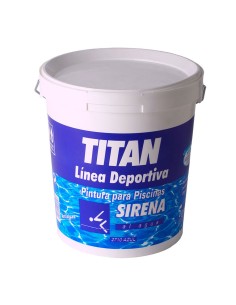 Pintura para piscinas sirena al agua azul mate 4 l titan 183271004