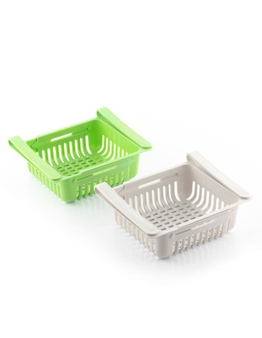 Pack de 2 organizadores ajustables para nevera...