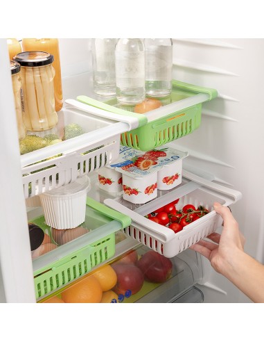 Pack de 2 organizadores ajustables para nevera...