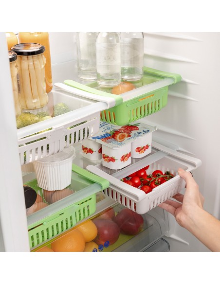 Pack de 2 organizadores ajustables para nevera innovagoods