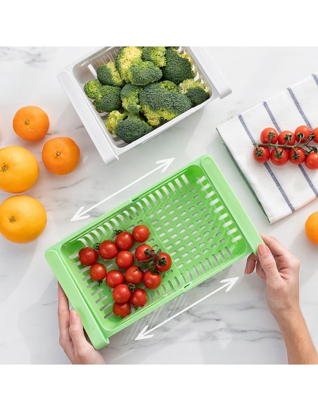 Pack de 2 organizadores ajustables para nevera innovagoods