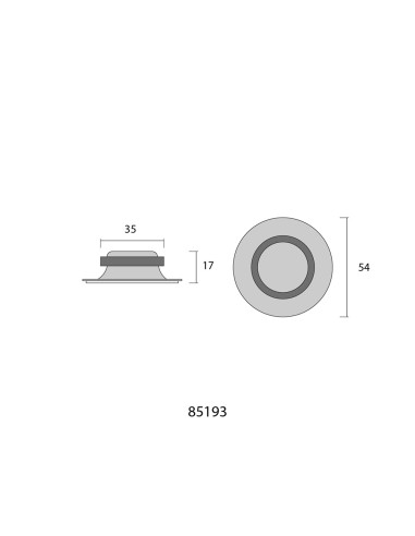 Tope puerta autoadhesivo inox.