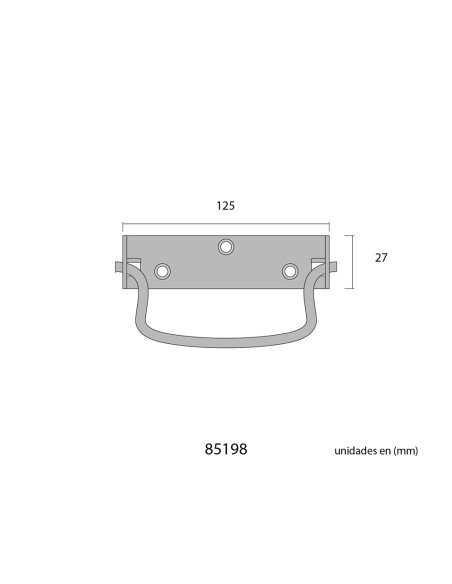 Asa abatible con tope 125mm zinc 2 unidades cromado