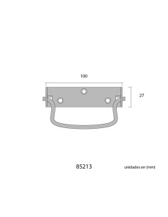 Asa abatible con tope (2 unidades) 100mm color negro 2