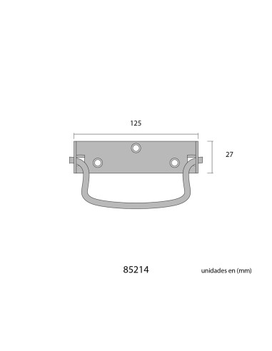 Asa abatible con tope (2 unidades) 125mm color...