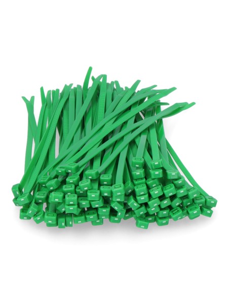 Bridas verdes 4,6 x 200 mm nylon alta calidad (bolsa 100 unid.)
