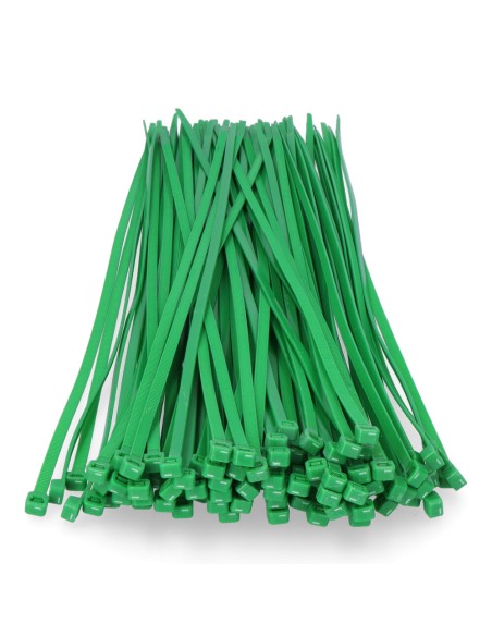 Bridas verdes 4,8 x 380 mm nylon alta calidad(bolsa 100 unid.)