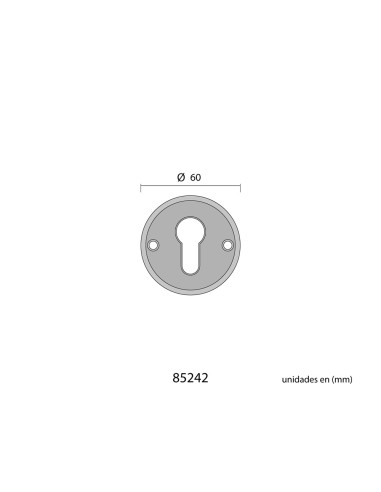 Bocallave redondo ø60mm europ. inox