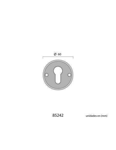 Bocallave redondo ø60mm europ. inox