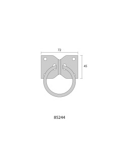 2 placas con anilla aparca perros 70x5mm cromadas 2